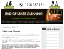 Tablet Screenshot of endleasecleaning.com.au